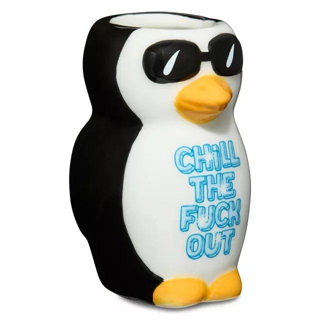 Chill the Fuck Out Molded Penguin Shot Glass - 2.5 oz. at Spencer's