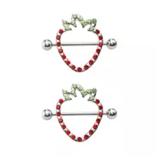 Strawberry Nipple Shields - 14 Gauge at Spencer's