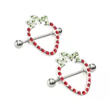 Strawberry Nipple Shields - 14 Gauge at Spencer's