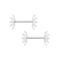 CZ Marquise Gem Nipple Barbells - 14 Gauge at Spencer's