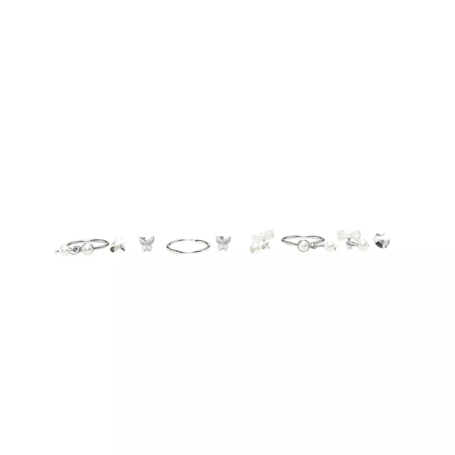 Multi-Pack Pearl Pin Nose Rings and Hoop Nose Rings 9 Pack - 20 Gauge at Spencer's