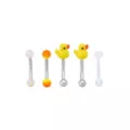 Multi-Pack Rubber Duck Curved Barbells 5 Pack - 16 Gauge at Spencer's