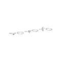 Multi-Pack CZ Designs Silvertone Hoop Nose Rings 6 Pack - 20 Gauge at Spencer's