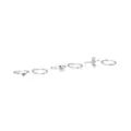 Multi-Pack CZ Designs Silvertone Hoop Nose Rings 6 Pack - 20 Gauge at Spencer's