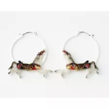 Carousel Horse Hoop Earrings at Spencer's