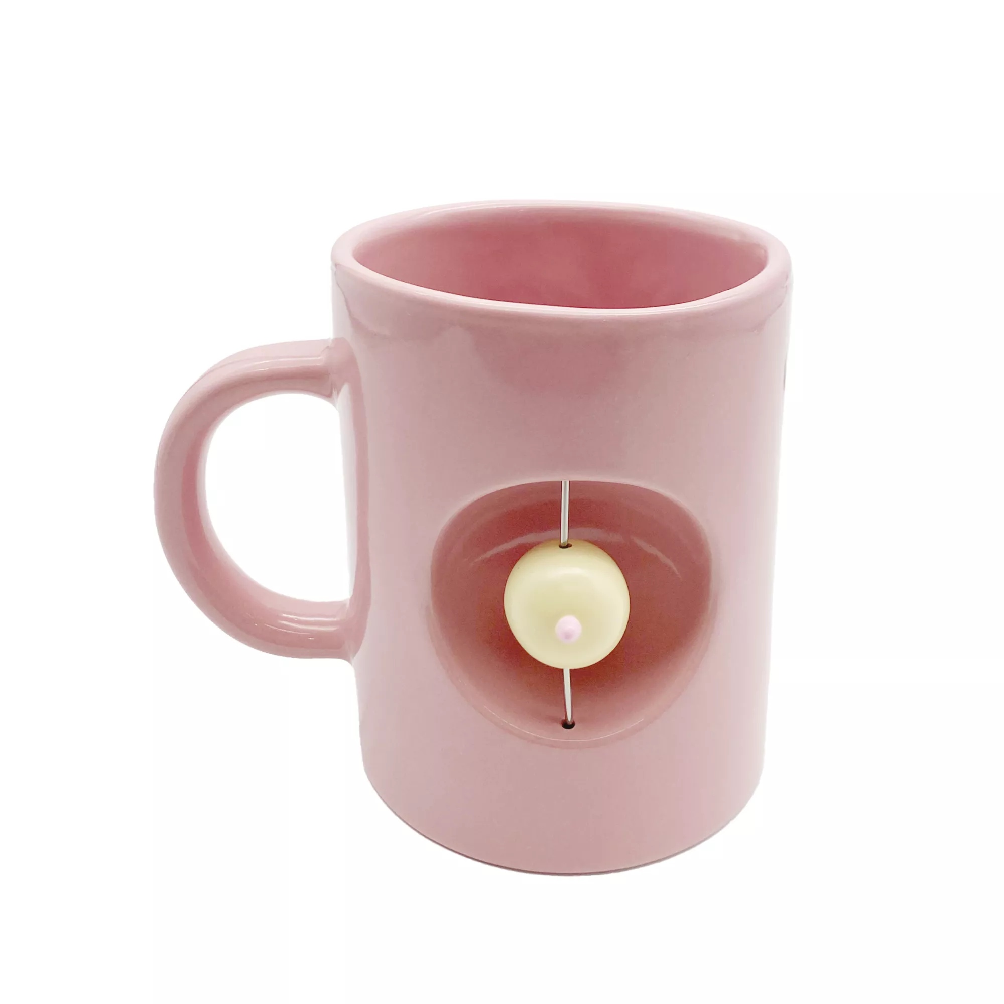 Pink Boob Spinner Coffee Mug - 16 oz. at Spencer's