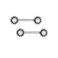 Titanium Sun Nipple Barbells - 14 Gauge at Spencer's