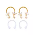 Multi-Pack CZ Marquis Fan Goldtone Horseshoe Rings 2 Pair - 16 Gauge at Spencer's