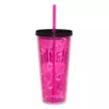 Playboy Bunny Gothic Print Cup with Straw - 20 oz. at Spencer's