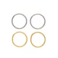 Multi-Pack Silver and Gold Titanium Hinge Hoops 4 Pack - 20 Gauge at Spencer's