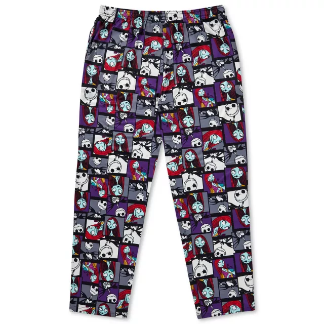 Jack and Sally Patchwork Square Lounge Pants - The Nightmare Before Christmas at Spencer's