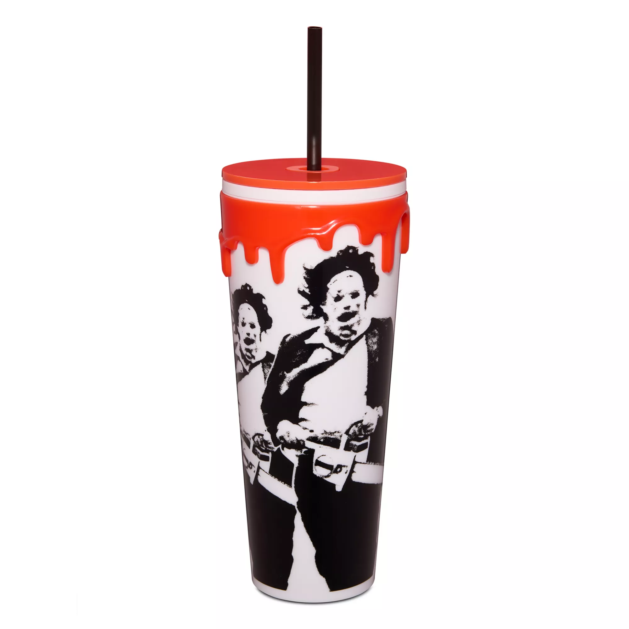 The Texas Chainsaw Massacre Leatherface Blood Drip Cup with Straw - 26 oz. at Spencer's