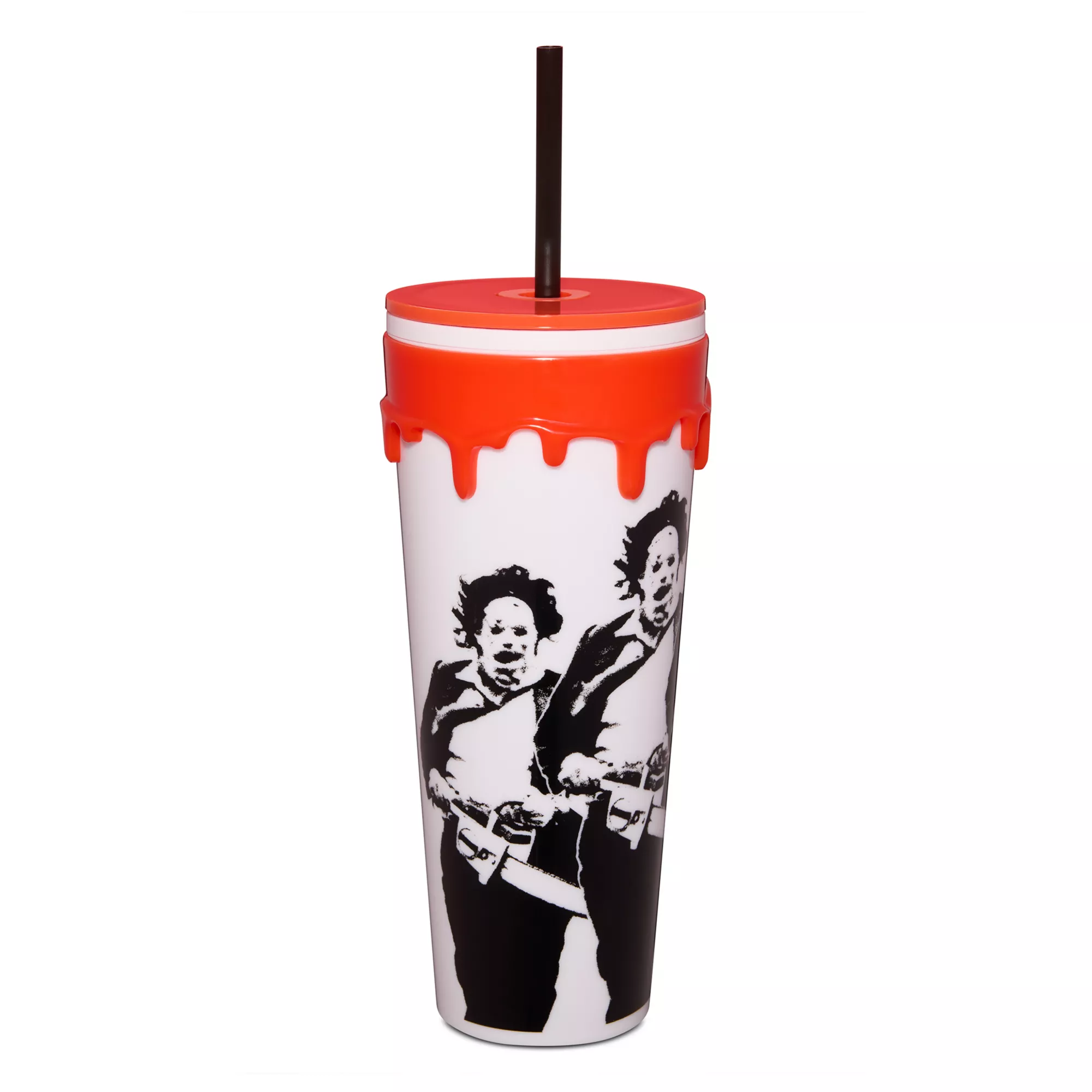 The Texas Chainsaw Massacre Leatherface Blood Drip Cup with Straw - 26 oz. at Spencer's