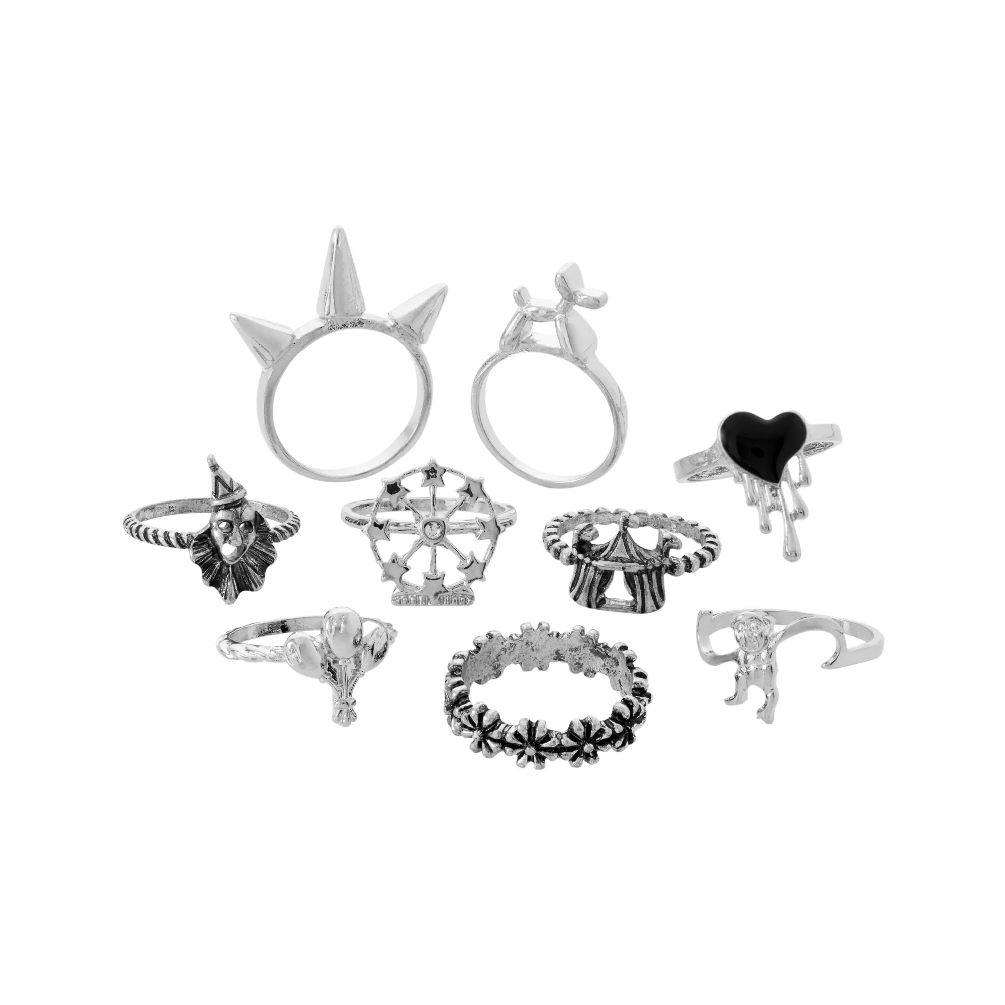 Multi-Pack Circus Themed Assorted Rings - 9 Pack at Spencer's