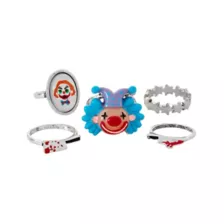 Multi-Pack Clown and Bloody Knife Rings - 5 Pack at Spencer's