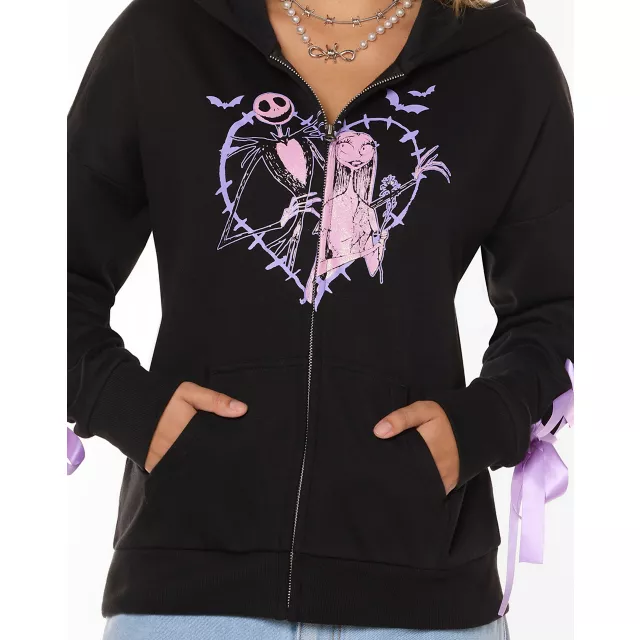 Pastel Jack and Sally Zip Hoodie The Nightmare Before Christmas Spencer s