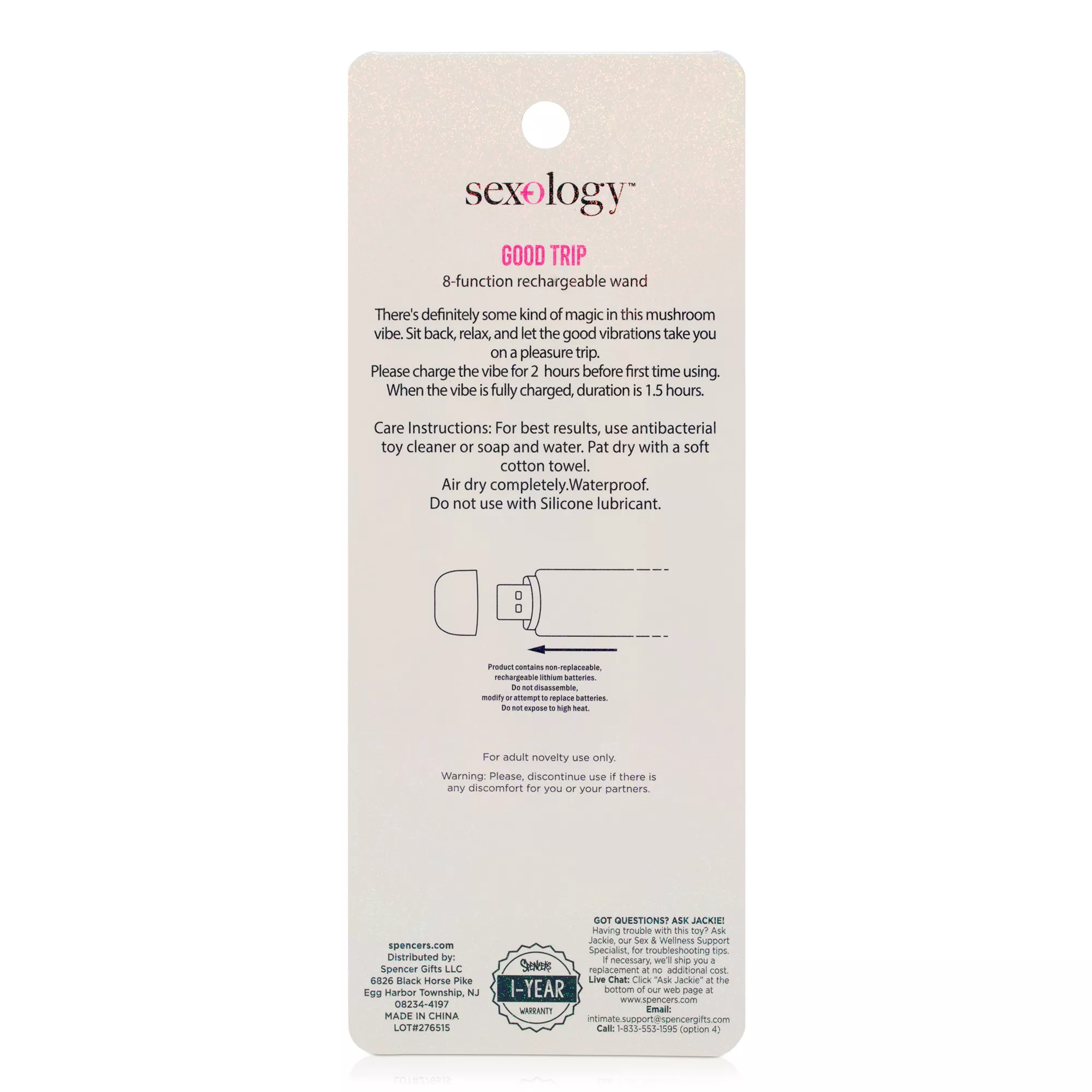 Sexology Good Trip Mini Wand Vibrator at Spencer's