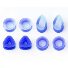 Multi-Pack Marbled Blue Silicone Tunnels - 4 Pair at Spencer's