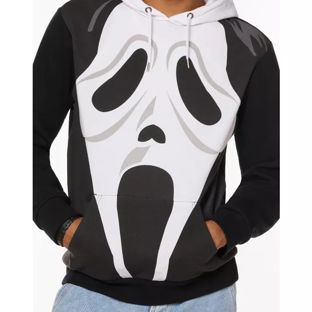 Ghost Face Big Face Hoodie at Spencer's