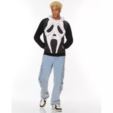 Ghost Face Big Face Hoodie at Spencer's