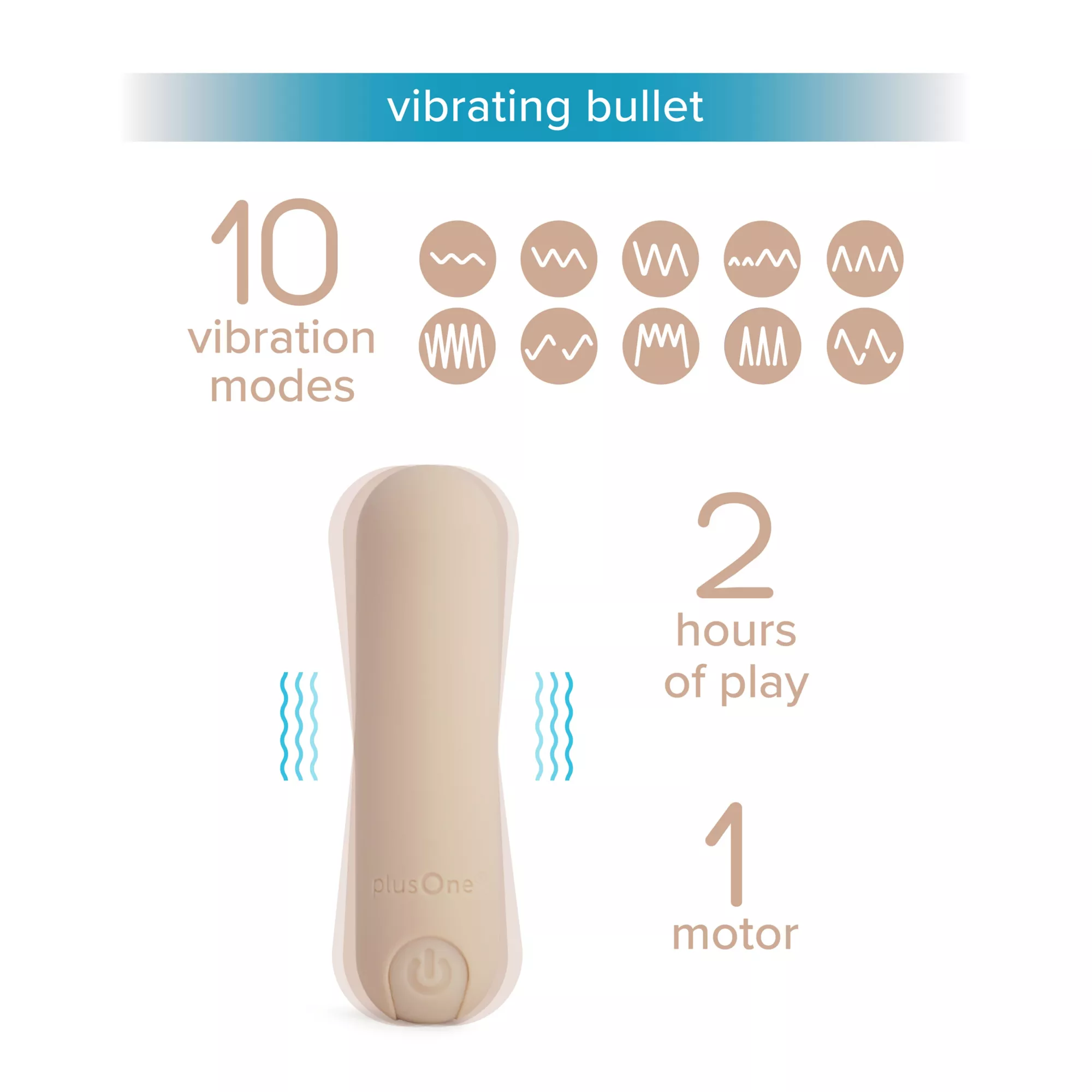 plusOne Tan Bullet Vibrator at Spencer's