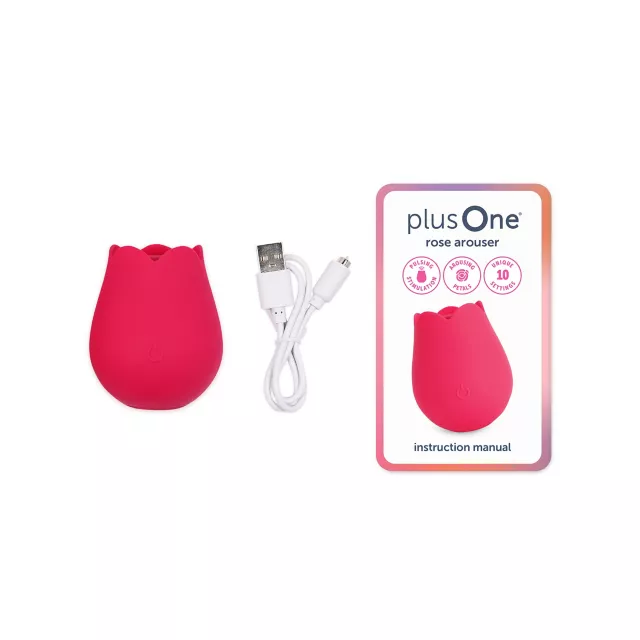 plusOne 10-Function Rechargeable Rose Arouser at Spencer's