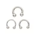 Multi-Pack Silver Horseshoe Septum Rings - 3 Pack at Spencer's