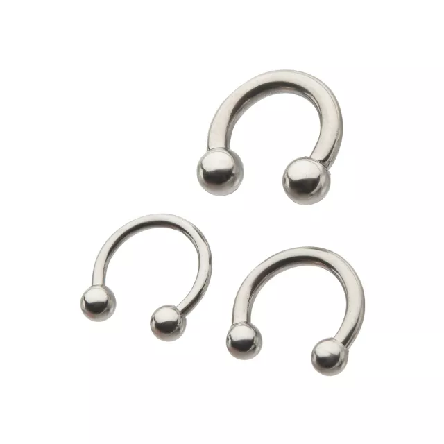 Multi-Pack Silver Horseshoe Septum Rings - 3 Pack at Spencer's