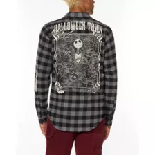 Black and Grey The Nightmare Before Christmas Flannel Shirt at Spirit Halloween