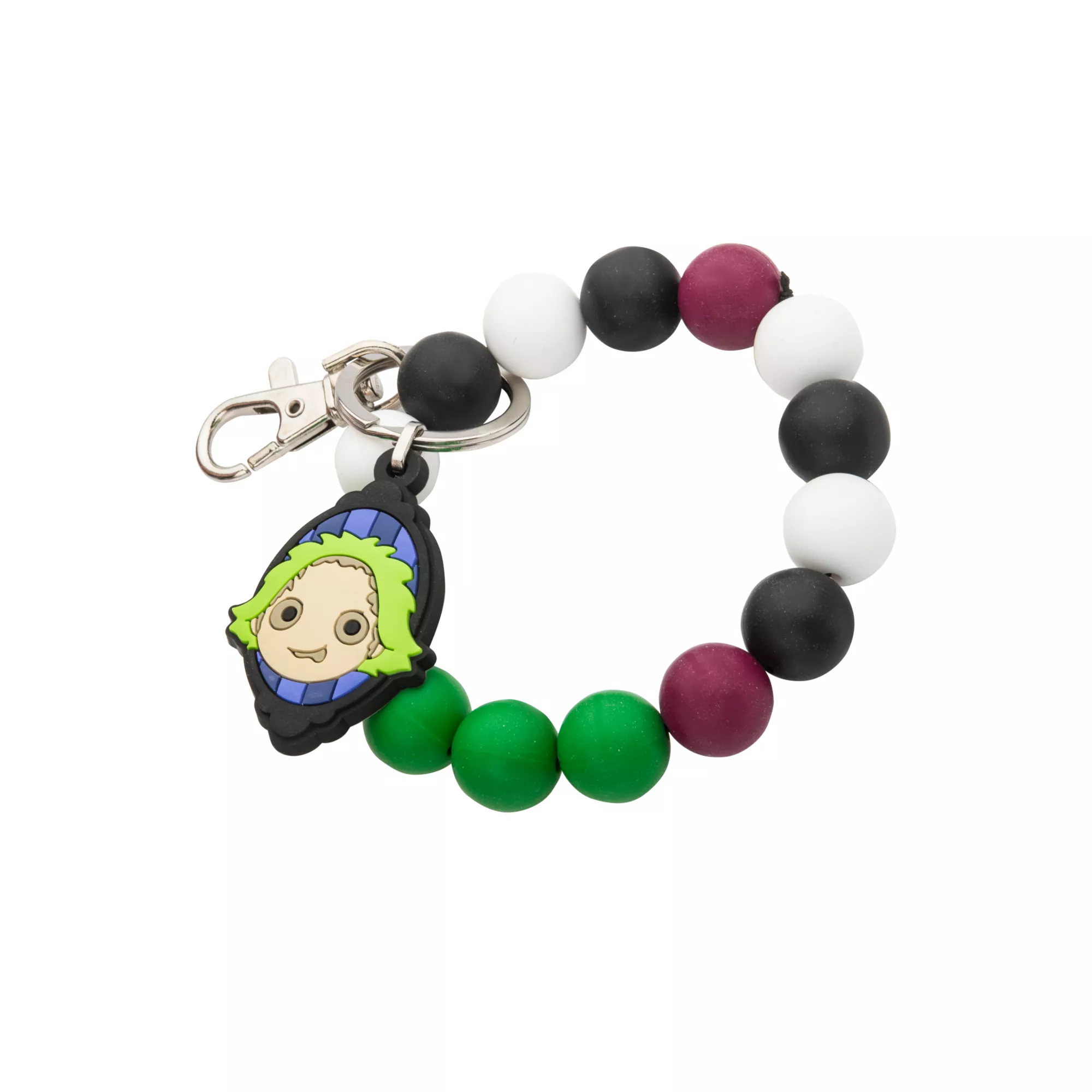 Beetlejuice Beaded Wristlet Bracelet Keychain at Spencer's