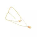Goldtone Peach Rose Double Chain Necklace at Spencer's