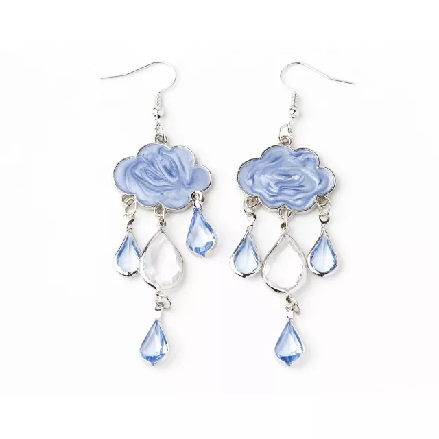 Blue Rain Cloud Gem Dangle Earrings at Spencer's