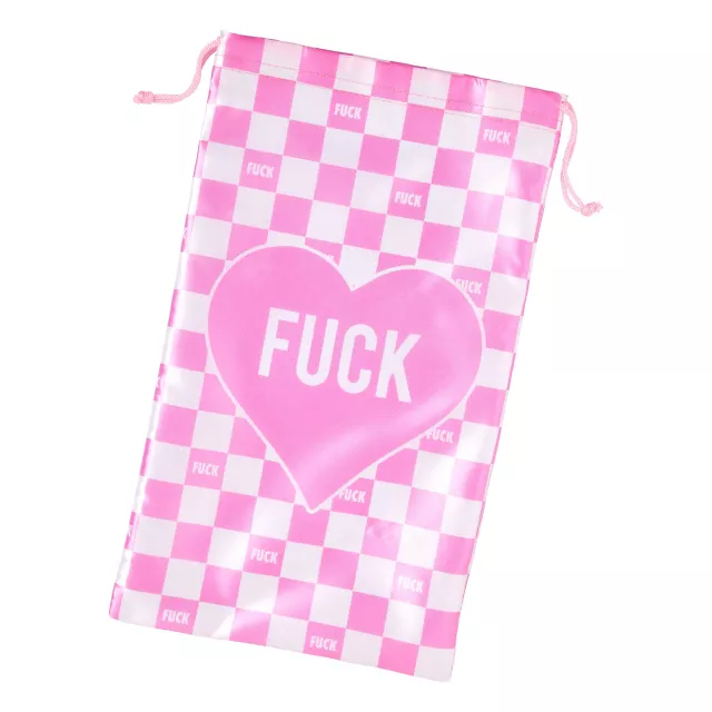 Sexology Pink Heart Pleasure Pouch Toy Storage Bag at Spencer's
