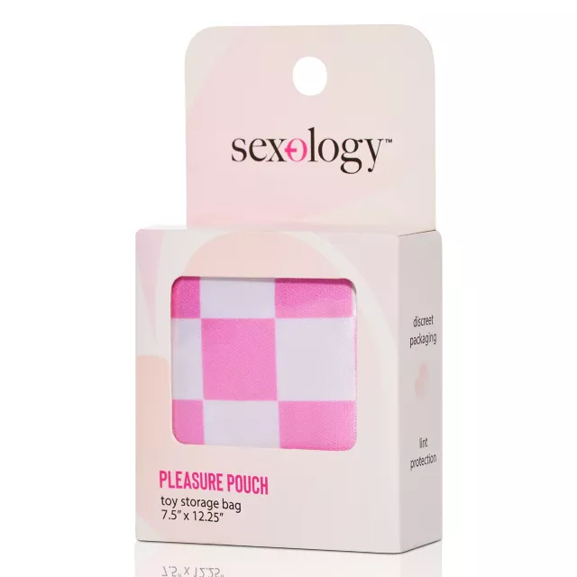 Sexology Pink Heart Pleasure Pouch Toy Storage Bag at Spencer's
