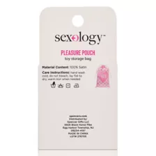 Sexology Pink Heart Pleasure Pouch Toy Storage Bag at Spencer's
