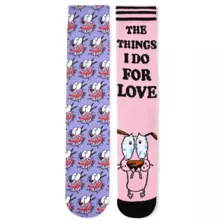 Pink Courage the Cowardly Dog Crew Socks - 2 Pair at Spencer's
