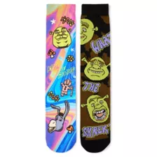 Shrek King of the Swamp Crew Socks - 2 Pairs at Spencer's