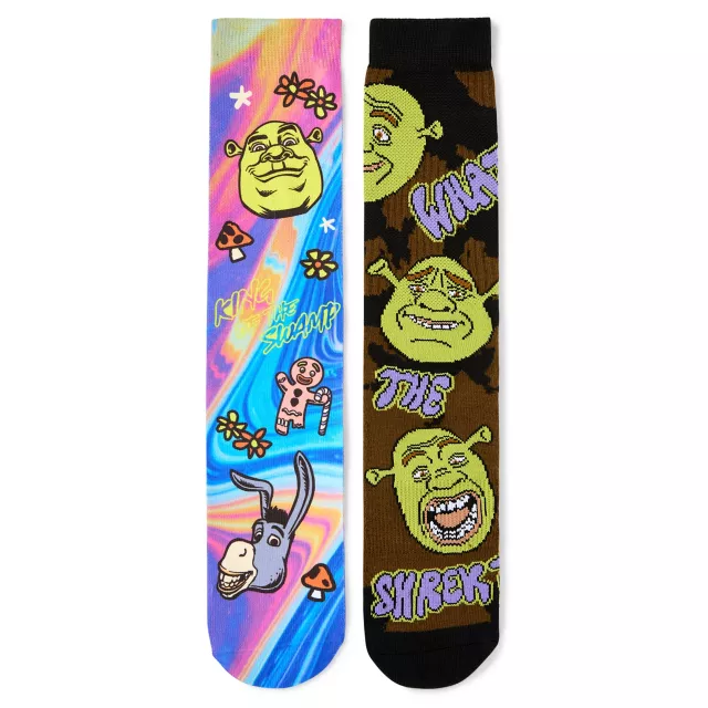Shrek King of the Swamp Crew Socks - 2 Pairs at Spencer's