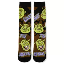 Shrek King of the Swamp Crew Socks - 2 Pairs at Spencer's