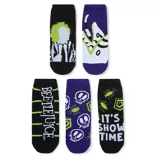 Multi-Pack It's Showtime No Show Socks 5 Pack - Beetlejuice at Spencer's