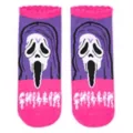 Pink Ghost Face No Show Socks - 5 Pair at Spencer's