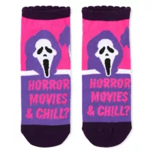 Pink Ghost Face No Show Socks - 5 Pair at Spencer's