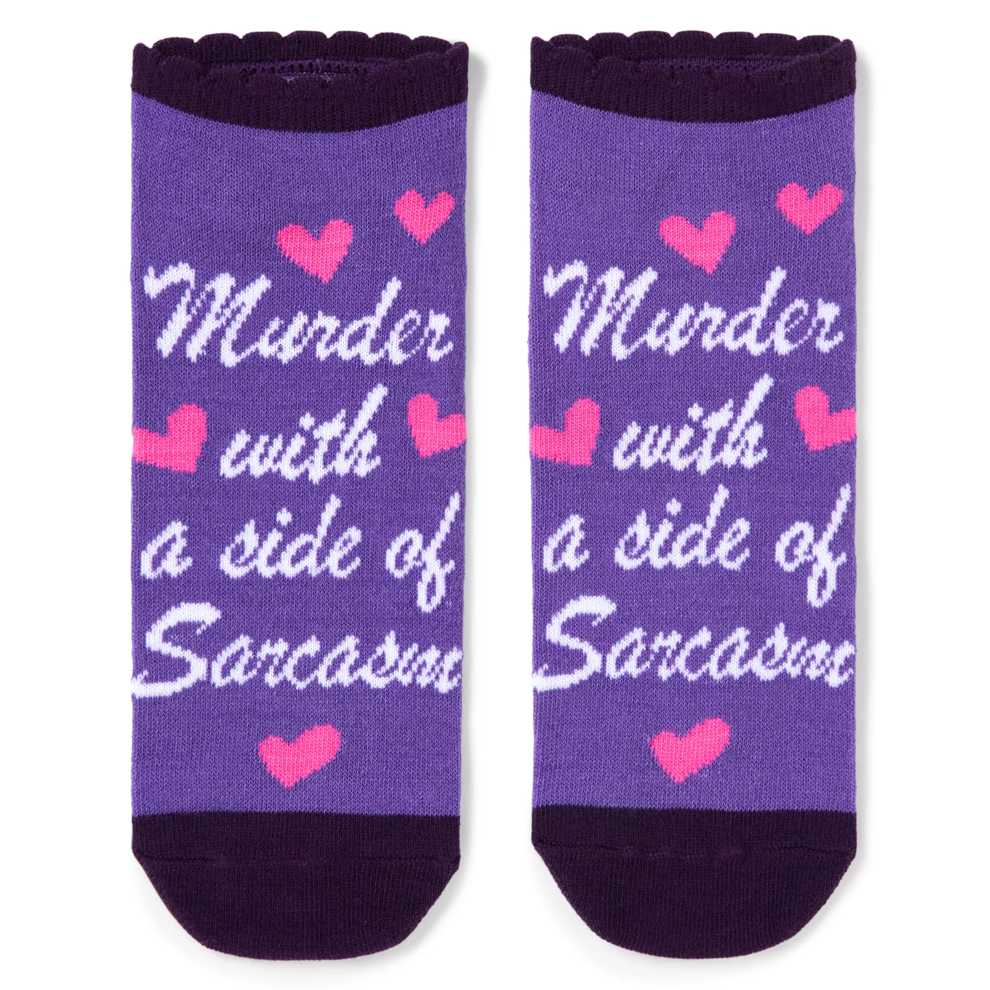 Multi-Pack Pink Ghost Face Ankle Socks - 5 Pair at Spencer's