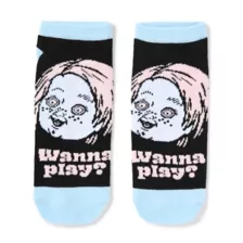 Multi-Pack Chucky Pastel No Show Socks - 5 Pack at Spencer's