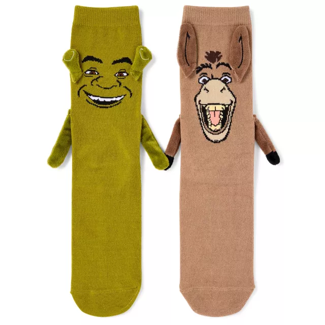 Shrek and Donkey Magnet Crew Socks at Spencer's
