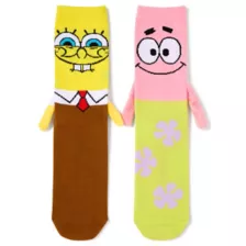 SpongeBob and Patrick Magnet Crew Socks - SpongeBob SquarePants at Spencer's
