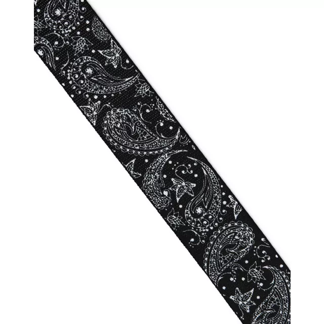 Buckle-Down Black and White Paisley Seatbelt Belt at Spencer's
