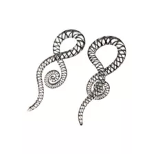 Black Striped Glass Spiral Tapers at Spencer's