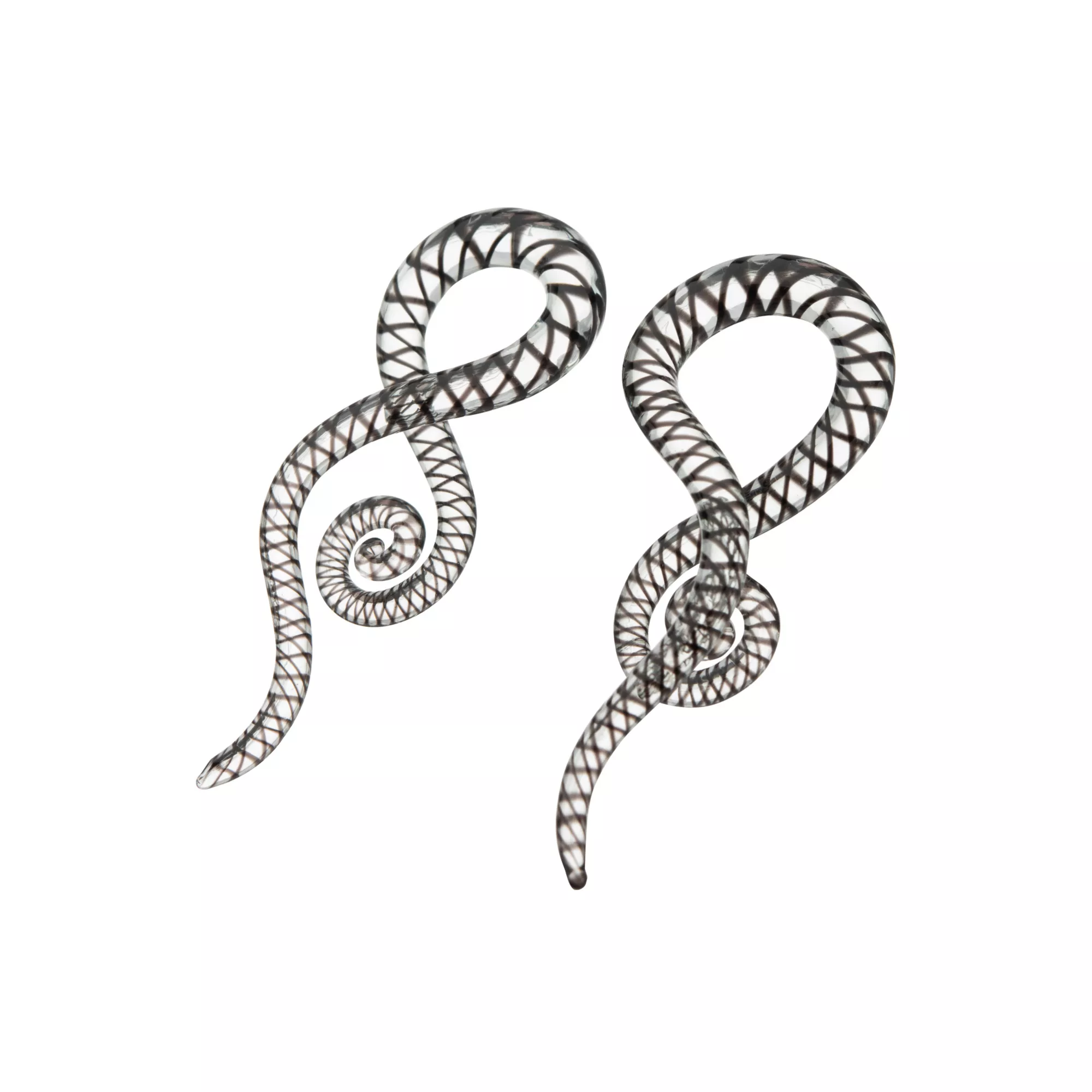 Black Striped Glass Spiral Tapers at Spencer's