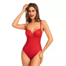 Red Matte Rhinestone Bodysuit at Spencer's
